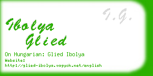 ibolya glied business card